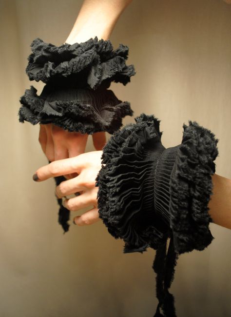 Ready to ship Ruffled little things Ruffled Cuffs by marinaasta, $45.00 Detachable Cuffs, Coco Bliss, Half Gloves, Dance Competition Dress, Shabby Chic Gifts, Cute Christmas Outfits, Ruffles Fashion, Dope Fashion, Wrist Cuffs