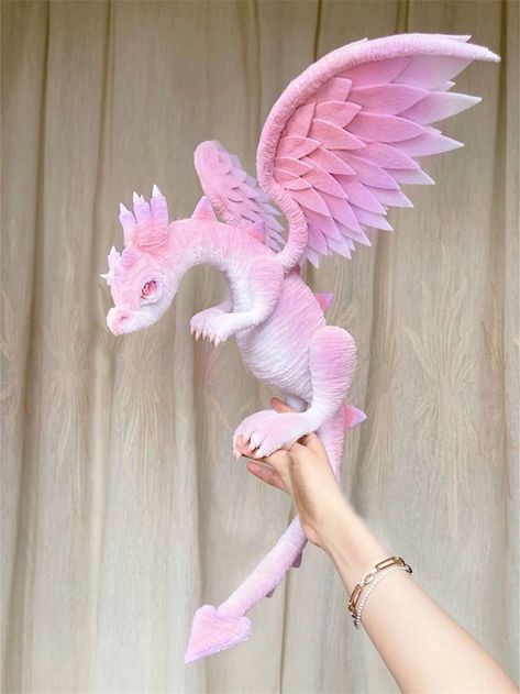 PeonyArtStudio - Etsy Vietnam 3d Print Shop, Angel Plush, Plush Dragon, Pipe Cleaner Art, Dragon Doll, Diy Recycled Projects, Fantasy Dragons, Dragons Art, Dragon Crafts