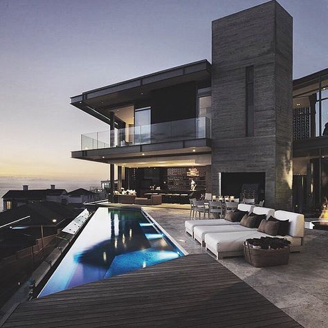 http://www.ampmglassllc.com/                                                                                                                                                                                 Mais Millionaire Homes, Modern Mansion, Outdoor Swimming, House Goals, Design Case, Amazing Architecture, House Inspiration, Interior Architecture Design, My Dream Home