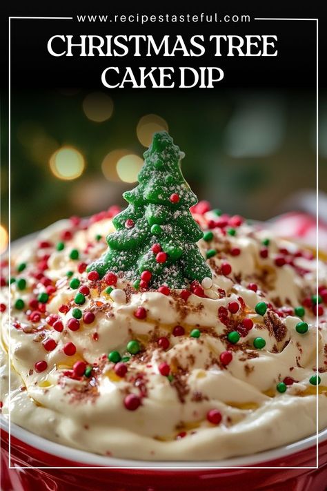 This festive Christmas Tree Cake Dip transforms Little Debbie's iconic cakes into a creamy, dreamy dessert perfect for holiday gatherings. Easy to prepare and delicious, it’s a delightful treat for family and friends. Christmas Cake Dip Recipe, Christmas Tree Cake Dip, Tree Cake Dip, Iconic Cakes, Christmas Tree Ice Cream, Cake Dip, Holiday Sugar Cookies, Festive Appetizers, Christmas Recipes Easy