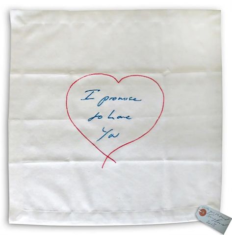 Tracey Emin Art, Tracey Emin, Embroidered Handkerchief, Embroidered Napkins, Bird Embroidery, New Thought, Selling Artwork, Monoprint, British Artist