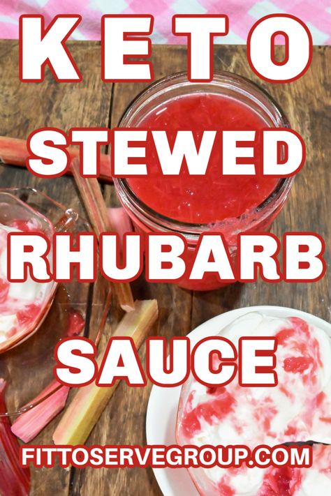 This recipe for keto stewed rhubarb uses just three ingredients and can be made with fresh or frozen rhubarb. Perfect as a delicious sugar-free sauce that can be used to top your favorite desserts and cakes. Keto rhubarb compote| sugar-free rhubarb sauce Sugar Free Rhubarb Recipes, Rhubarb Keto, Keto Rhubarb, Keto Prep, Healthy Rhubarb Recipes, Rhubarb Uses, Stewed Rhubarb, Strawberry Rhubarb Sauce, Rhubarb Sauce