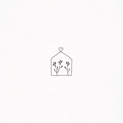 Farmhouse Tattoo, Homies Tattoo, Small House Tattoo, Farmhouse Logo, Pig Tattoo, Cute Drawings Of Love, Tattoo Mini, Home Tattoo, Design Tattoo