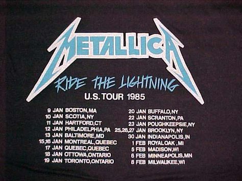 ~Metallica 1985 RTL Tour~ Pushead Metallica, Metallica 1986, Metallica Tour, Metallica Band, Unusual Clocks, Merch Ideas, Heavy Metal Rock, Phone Icons, Tour Merch