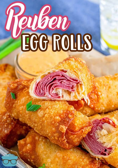 Eggroll Wrapper Ideas, Mexico Appetizers, Pastrami Egg Rolls, Ruben Egg Rolls Recipe, Pastrami Egg Rolls Recipe, Corn Beef Egg Rolls Recipes, Rueben Eggrolls, Reuben Egg Rolls Recipe, Rueben Egg Rolls Air Fryer