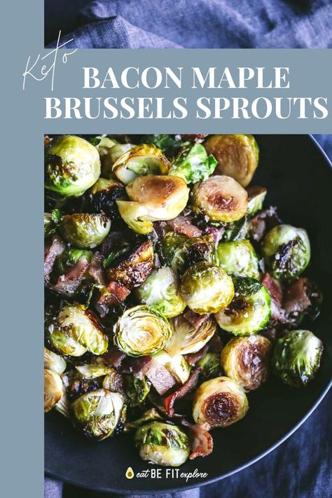 Keto Bacon Maple Brussels Sprouts Maple Brussels Sprouts, Brussels Sprouts Recipes, Sprouts Recipes, Brussels Sprouts With Bacon, Keto Bacon, Sprouts With Bacon, Low Carb Sides, Low Carb Side Dishes, Brussels Sprouts Recipe