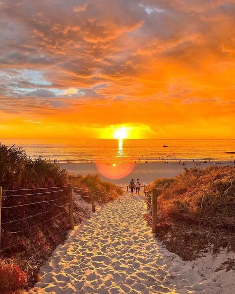 Just another stunning sunset over the ocean coming your way! 🌅 📍 Trigg Beach, Perth Western Australia 📷: @wa_tripper #bestofaustralia #bestoftravel #sowherenext #seeaustralia #ThisIsWA Western Australia Beach, Perth Beach, Sorrento Beach, Sunset Over The Ocean, Australia Beach, Perfect Sunset, Beach Inspo, Inspo Pics, Perth Western Australia