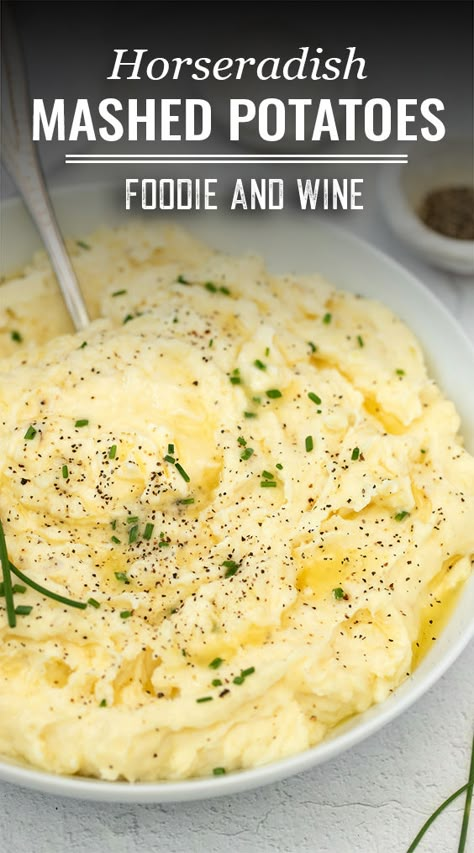 Horseradish Mashed Potatoes Recipes, Horseradish Mashed Potatoes Pioneer Woman, Uses For Horseradish, Recipes With Horseradish Sauce, Recipes Using Horseradish, Recipes With Horseradish, Horseradish Potatoes, Gourmet Mashed Potatoes, Mashed Potatoes With Skin