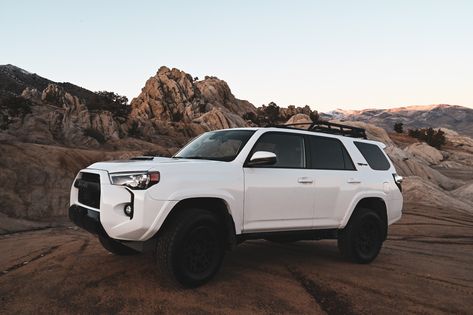 #Toyota #toyota4runner #toyota4x4 #overlanding #trdpro  #newcars #love #4x4 #4runner #superwhite #nevada #traveldestinations #moonrocks #renonevada #photography Toyota 4runner Aesthetic, White 4 Runner, White 4runner Blacked Out, 4runner Aesthetic, White Toyota 4runner, White 4runner, 4runner White, 4runner Off Road, Toyota 4runner Trd Pro