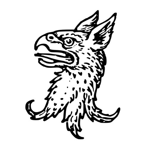 File:Griffin's head erased (heraldry).svg Griffon Tattoo, Griffin Head, Griffin Tattoo, Griffin Logo, Traditional Tattoo Flowers, Medieval Tattoo, Engraving Tattoo, Bat Tattoo, Pop Art Drawing