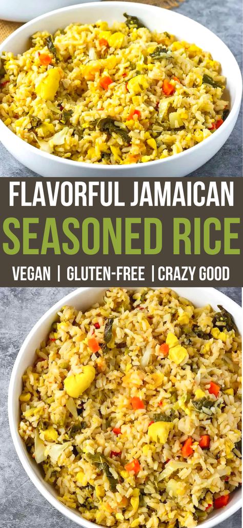 Tropical Meals, Coconut Broth, Caribbean Dishes, Exotic Recipes, Jamaican Rice, Rice Meals, Caribbean Foods, Long Grain Brown Rice, Rice Recipes Vegan