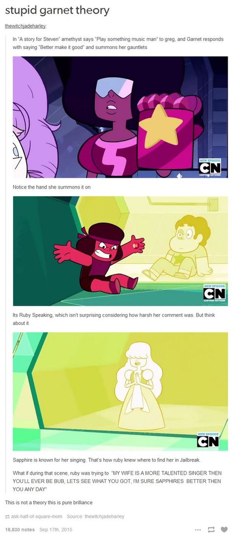 "stupid garnet theory" more like pure genius: Steven Universe Off Colors, Ruby And Sapphire Steven Universe, Ruby X Sapphire, Steven Universe Genderbend, Ruby Steven Universe, Steven Universe Ruby, Steven Universe Garnet, Steven Universe Theories, Amethyst Steven Universe