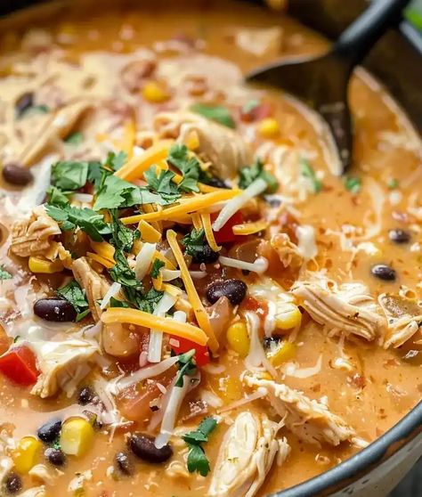 Chicken Taco Soup with Cream Cheese Chicken Tortilla Soup Cream Cheese, Creamy Chicken Taco Soup Instant Pot, Cream Cheese Chicken Tortilla Soup, Chicken Tacos Soup Crockpot, Chicken Tortilla Soup With Cream Cheese, Creamy Chicken Taco Soup Crock Pot, Chicken Tacos Soup, Taco Soup With Cream Cheese, Chicken Taco Soup Healthy