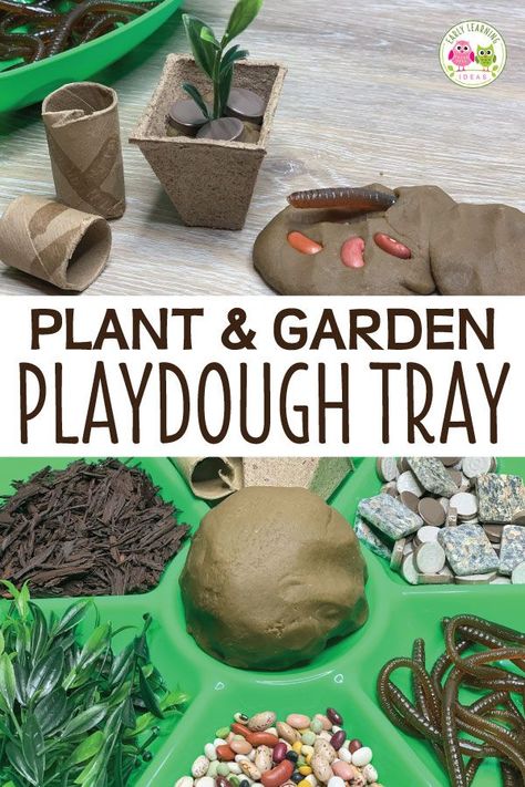 Plants Sensory Activities, Roots Preschool Activities, Preschool Planting Activity, Gardening Montessori Activities, Plants Eyfs Activities, Spring Playdough Ideas, Spring Curiosity Approach, Learning About Plants Preschool, Garden Sensory Activities