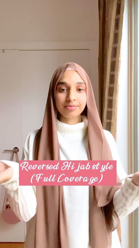 Amina Fatima (@hijabi_queen_amina) posted on Instagram: “Full coverage reverse hijab style ✨🌸 Turtleneck sweater from @prettylittlething Save and Follow @hijabi_queen_amina for more ❤️🦋…” • Apr 6, 2022 at 5:11am UTC Hijab Style With Turtleneck, Hijab Style With Turtle Neck, Turtleneck Hijab Style, Hijab With Turtle Neck, Hijab With Turtleneck, How To Style Turtleneck, Ramadan Song, Queen Amina, Sweater Hijab