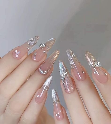 Asian Nails, Hard Nails, Gel Nails Diy, Simple Gel Nails, Blush Nails, Pretty Gel Nails, Really Cute Nails, Cute Gel Nails, Soft Nails