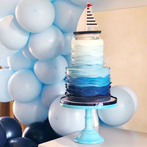 ᴍᴏᴏɴʙᴀsʜ ᴇᴠᴇɴᴛs 🌙 on Instagram: “Ahoy it’s a BOY⚓️ . . . . #babyshower #shower #nauticaldecor #nauticalcake #balloons #balloongarland #blue #setsail #nautical #events…” Ahoy Its A Boy Cake, Ahoy It's A Boy Baby Shower Ideas, Ahoy Its A Boy Baby Shower Ideas, Nautical Baby Shower Cake, Nautical Baby Shower Boy, Ocean Baby Showers, Nautical Cake, Ahoy Its A Boy, Nautical Themed Party