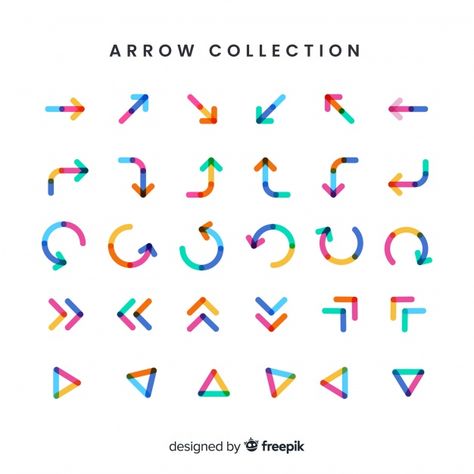 Modern arrow collection with flat design Free Vector Arrow Design Graphic, Typographie Logo, Arrows Graphic, Icon Set Design, Banner Design Layout, Vi Design, Design Minimalist, Arrow Design, Illustration Inspiration