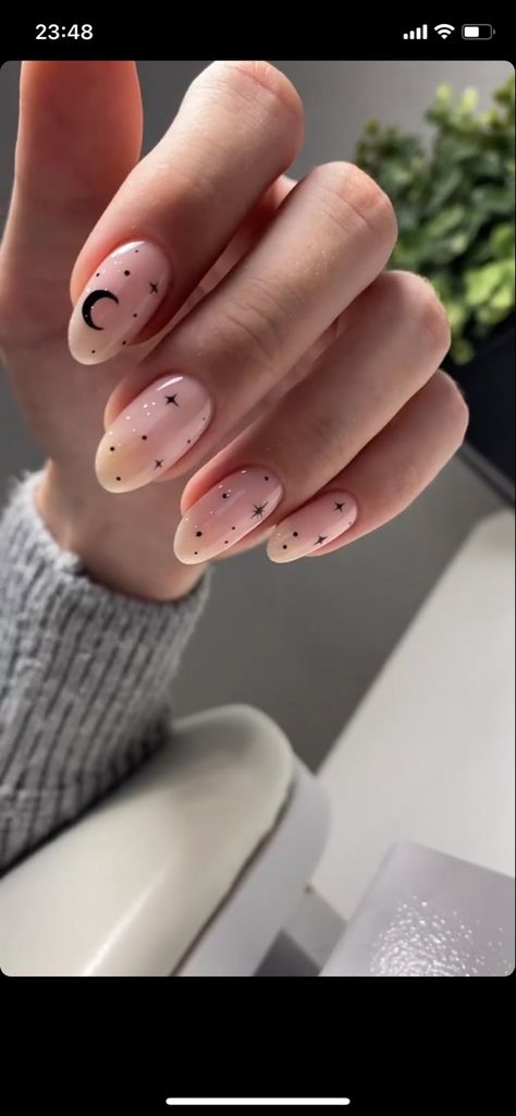 Pink Moon Nails, Crescent Moon Nails, Dot Nail Art Designs, Half Moon Nails, Dot Nail Art, Moon Nails, Work Nails, Dots Nails, Nail Styles