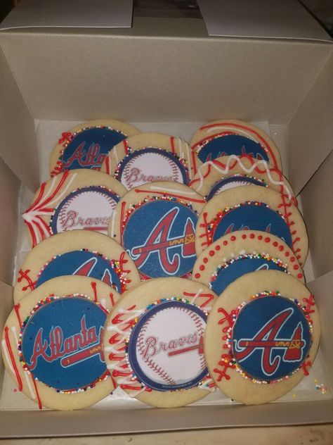 Atlanta Braves, Cookie Decorating, Sugar Cookies, Atlanta, Muffins