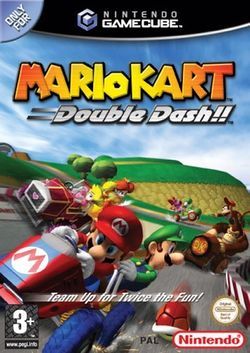 Box artwork for Mario Kart: Double Dash!!. Mario Party 7, Mario Kart Games, Gamecube Games, Cube Games, Nintendo Gamecube, Mario Games, Video Games Pc, Mario Party, Mario And Luigi