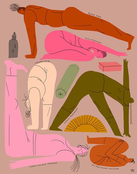 Yoga Kunst, Illustration Design Graphique, Arte Yoga, Yoga Illustration, Visual Narrative, Yoga Motivation, Yoga Art, Art Et Illustration, Art And Illustration