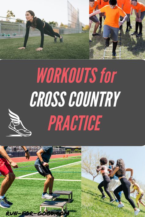 Get effective cross country practice workouts, including plyometrics and agility drills, to use for your team or individual training. #crosscountrytraining #crosscountryrunning Cross Country Stretches, Xc Training Plan, Cross Country Workouts Training, Cross Country Practice Ideas, Training For Cross Country Running, Running Games For Cross Country, Cross Country Practice, Cross Country Training Plan, Cross Country Workouts For Middle School