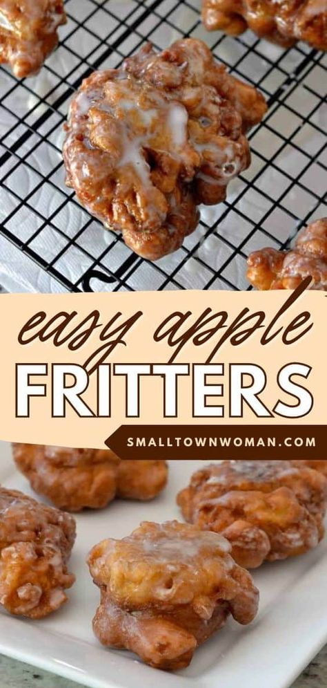 Your brunch menu must have this old-fashioned apple fritter recipe! Nothing beats homemade. Wholesome and delicious, these fried donuts are so much better than your local bakery. Make a batch of this sweet breakfast idea today! Easy Apple Fritters, Apple Fritter Recipe, Homemade Apple Fritters, Baked Apple Fritters, Apple Fritter Bread, Homemade Donuts Recipe, Fried Donuts, Apple Fritter, Local Bakery