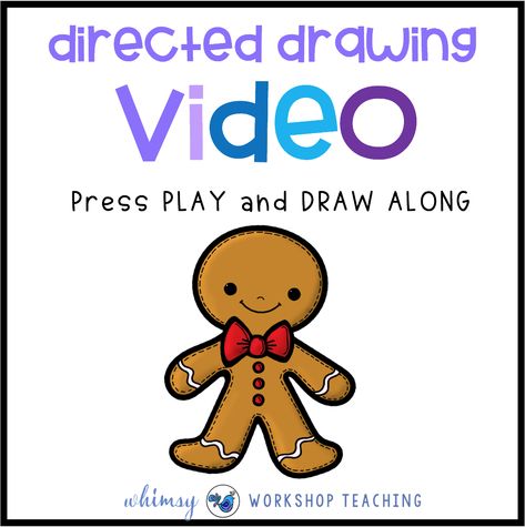 Gingerbread Man Directed Drawing, Gingerbread Directed Drawing, Christmas Provocations, Gingerbread Kindergarten, Kindy Art, Direct Drawing, Directed Drawing Kindergarten, Christmas Elementary, Explore Drawing