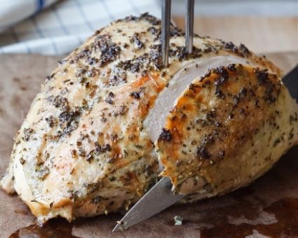 The Barefoot Contessa's Herb-Roasted Turkey Breast Recipe Herb Roasted Turkey Breast, Herb Roasted Turkey, Barefoot Contessa Recipes, Smoked Turkey Breast, Turkey Breast Recipe, Ina Garten Recipes, Roast Turkey Breast, Turkey Dishes, Nigella Lawson