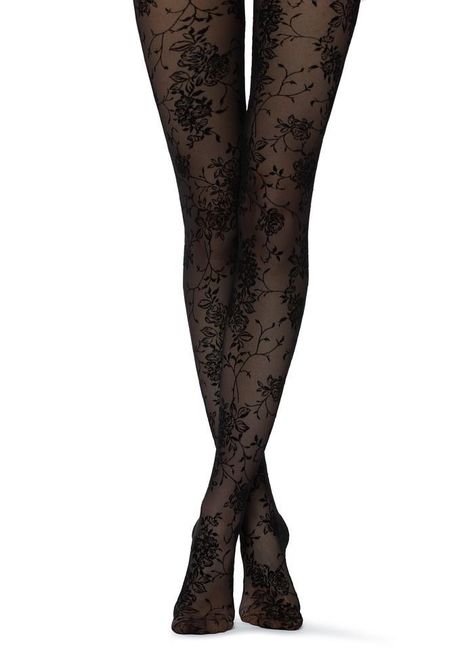 Floral Flock Tulle Tights Darker Outfits, Funky Tights, Cool Tights, Meeting Outfit, Floral Tights, Cute Tights, Pantyhose Heels, Patterned Tights, Stocking Tights