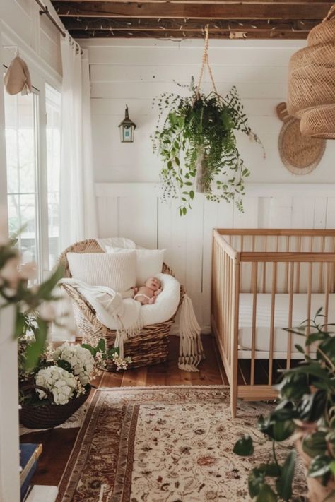 Create a warm haven for your little one with these cozy rustic farmhouse nursery ideas! Blend vintage charm with modern comforts to design a space that feels both inviting and stylish. From rustic cribs and weathered wooden accents to cozy textiles and soothing colors, discover how to wrap your baby's room in warmth and love. Your nursery can shine with adorable decor, perfect lighting, and personal touches that reflect your style. Make your space a retreat filled with charm while catering to everything your baby needs for peaceful sleep and play. Nursery Futon, Nursery With Windows On Two Walls, Farmhouse Nursery Girl, Baby Girl Nursery Farmhouse, Country Girl Nursery, Rustic Nursery Ideas, Rustic Farmhouse Nursery, Farmhouse Nursery Ideas, Rustic Baby Nursery