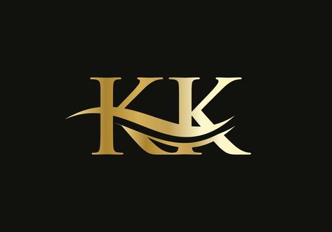 Modern KK Logo Design for business and company identity. Creative KK letter with luxury concept Kk Logo Design, Kk Logo, Navratri Devi, Logo Design For Business, Devi Images, Gold Logo Design, Company Identity, Bike Photoshoot, Luxury Logo Design