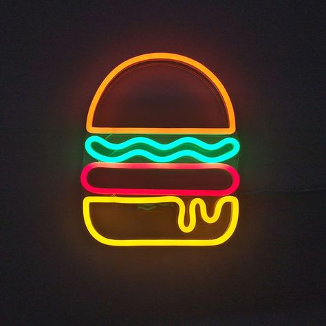 neon sign Burger Neon, Neon Signs Quotes, Cozy Interior Design, Pvc Moulding, Neon Signs Home, Neon Painting, Neon Logo, Neon Design, Blue Neon