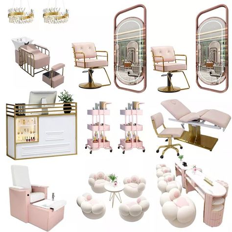 Saloon Chair, Parlor Decor, Chair Styling, Pink Salon, Styling Chairs, Beauty Salon Chairs, Hairdressing Chairs, Home Spa Room, Furniture Styling