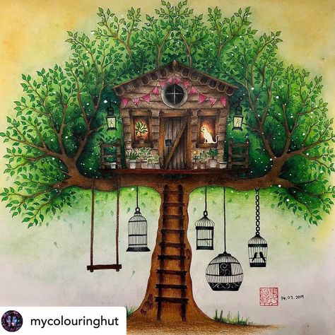 World of Colorists on Instagram: “Awesome work from @mycolouringhut 😍 #worldofcolorists --- Posted @withrepost • @mycolouringhut One more down. #johannabasford…” Secret Garden Coloring Book Finished, Secret Garden Book, Colored Pencil Art Projects, Basford Secret Garden, Joanna Basford Coloring, Johanna Basford Secret Garden, Secret Garden Coloring Book, Secret Garden Colouring, Gardens Coloring Book