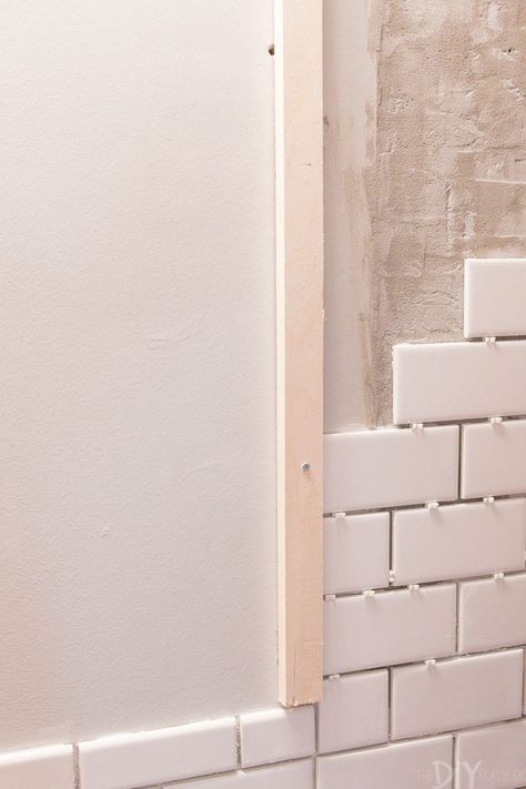 Bathroom Renovation Diy, Wall Cupboards, Bullnose Tile, Tile Remodel, Diy Playbook, Small Remodel, White Subway Tile, Subway Tiles, U Bahn