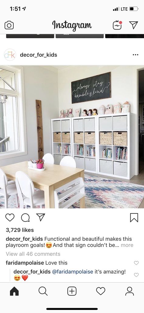 Small Playroom Office Combo Ideas, Home Office And Playroom Combo, Office And Playroom Combo, Home Office And Playroom, Small Playroom, Instagram Decor, Basement Reno, Office Playroom, Kids Bedroom Inspiration