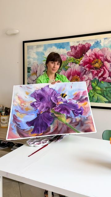 Janet Pulcho, Magic Background, The Natural World, Giant Flowers, Botanical Poster, Botanical Drawings, Watercolor Inspiration, Watercolour Tutorials, Watercolor Techniques