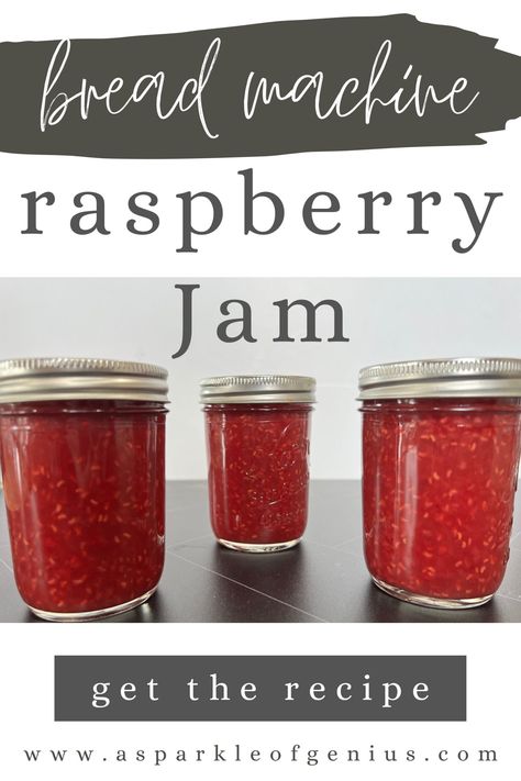 Bread Machine Jam Recipe - Homemade Raspberry Jam Jam In The Bread Machine, Bread Machine Jelly Recipes, Jam Recipes For Bread Machine, Breadmaker Jam Recipes, Jam In Bread Machine Recipe, Bread Maker Jam Recipes, Bread Machine Jam Recipes, Jam In Bread Machine, Bread Machine Jam