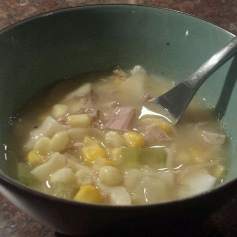 Chicken Corn Soup I Recipe - Allrecipes.com Dutch Chicken Corn Soup, Recipe For Chicken Soup, Soup With Celery, Chicken And Corn Soup, Pennsylvania Dutch Recipes, Chicken Corn Soup, Chicken And Corn, Corn Soup Recipes, Creamy White Chicken Chili