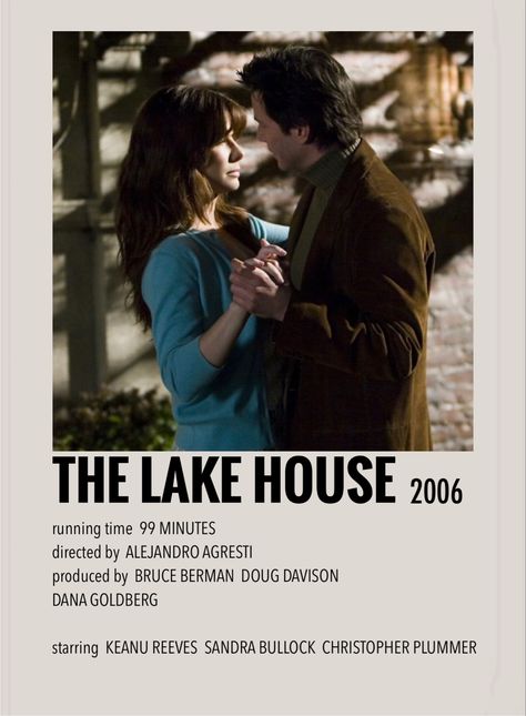 Minimalist/polaroid movie poster by me The Lake House Movie Poster, The Lake House Movie Aesthetic, The Lake House Movie, The Words Movie, House Movie Poster, Sandra Bullock Movies, Polaroid Movie Poster, Romance Movie Poster, House Movie