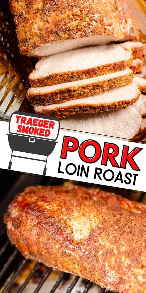 This easy Traeger Smoked Pork Loin Roast made on your wood pellet grill, is a juicy and tender piece of meat with only 3 simple ingredients! Smoked Pork Top Loin Roast, Smoked Pork Loin Roast, Pressure Cooker Pork Tenderloin, Smoked Pork Loin Recipes, Grilled Pork Loin, Summer Grill, Traeger Grill Recipes, Smoked Pork Loin, Pork Loin Roast Recipes