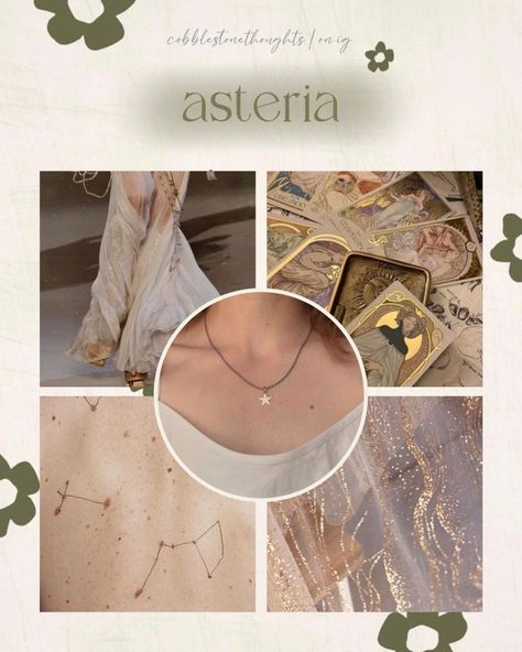 Asteria Aesthetic, Goddess Asteria, Greek Titans, Greek Goddess, Greek Gods, Greek Mythology, Quick Saves, Art