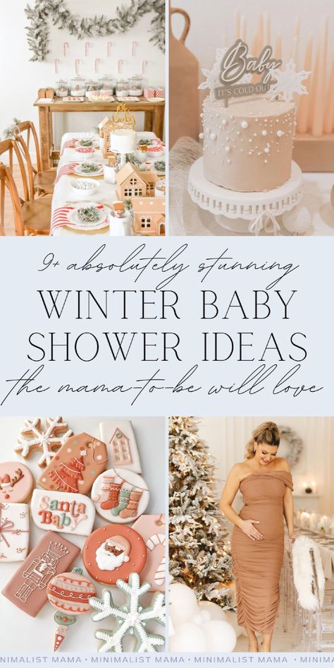 Planning a winter baby shower for the mama-to-be? Check out these 9+ modern and sweet winter baby shower ideas! From outfits, cakes, and food to decorations, Christmas, snowflake, and "Baby It’s Cold Outside" baby shower themes, this list has everything to make your celebration special. Winter Baby Shower Food Ideas, Snowflake Baby Shower Ideas, Baby Shower Ideas Themes, Winter Baby Shower Food, February Baby Shower Themes, Winter Baby Shower Ideas, February Baby Showers, Fall Baby Shower Themes, Winter Baby Shower Themes