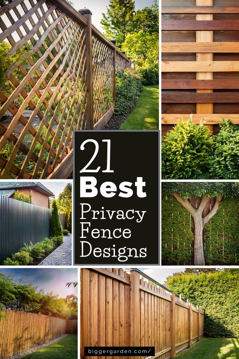 Get inspired with 21 privacy fence ideas, from faux fence designs to building a privacy fence DIY. Learn about deck privacy fence ideas and budget-friendly privacy fencing ideas for a stylish backyard. Low Budget Fence Ideas, Privacy Fence With Air Flow, Wooden Fencing Ideas Front Yards, Privacy Screen On Fence, Outdoor Fence Design, Lattice Privacy Fence Ideas, Wood Fence Landscape Ideas, Wind Break Fence Ideas, Hide Fence Ideas