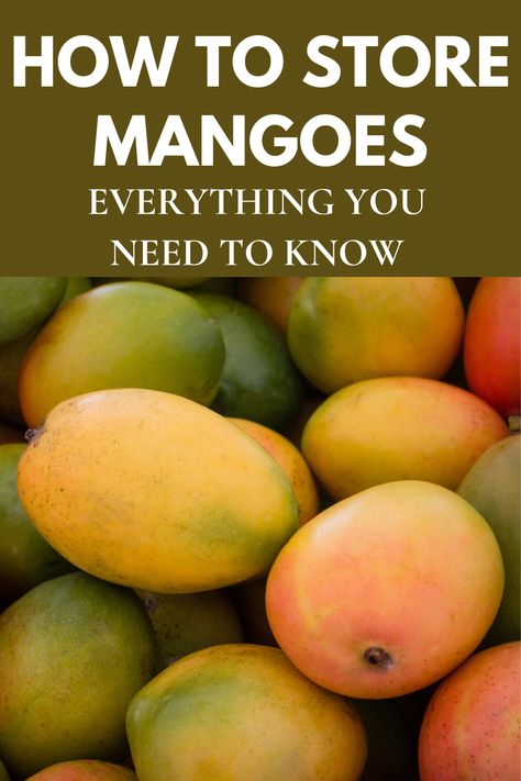 Mangoes showcasing the journey from orchard to table, highlighting freshness and ripeness. Text reads: how to store mangoes How To Store Mangos, Amazing Food Hacks, Storing Fruit, Pumpkin Cranberry, Root Veggies, Mango Fruit, Mango Recipes, Eco Friendly Kitchen, Waste Management