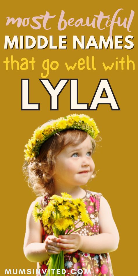 Stumped for baby girl names? Here's a great list of 150 middle names for Lyla. If you are looking for modern, traditional, cute and unique names, you are sure to find them all in this list. Middle name for Girls. Girls middle names. Baby girl names. Girls names. Cute girl names. middle names for Lyla. middle names that go with Lyla. middle names to go with Lyla. Lyla middle names. Meaning Of The Name Lyla, Middle Names For Isla, Lyla Name, Fancy Girl Names, Beautiful Middle Names, Preppy Girl Names, Girly Girl Names, Trendy Girl Names