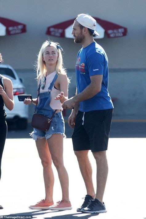 Julianna Hough, Brooks Laich, Derek And Julianne Hough, Julianne Hough, Wholesale Store, Sunday Afternoon, Celebrity Street Style, Dancing With The Stars, Denim Overalls