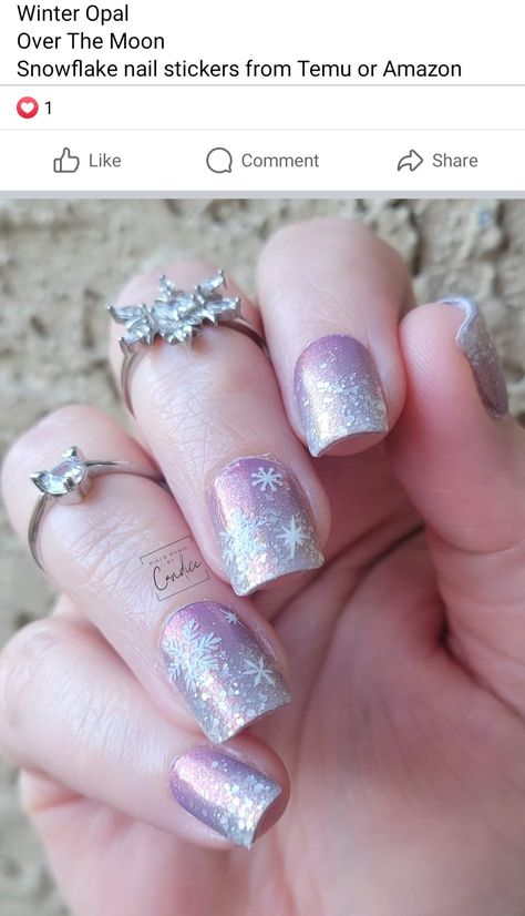 Winter Opal Color Street Combo, Colorstreet Combos, Street Nails, Opal Color, Color Street Nails, Diy Manicure, Nail Polish Colors, Color Street, Christmas Nails